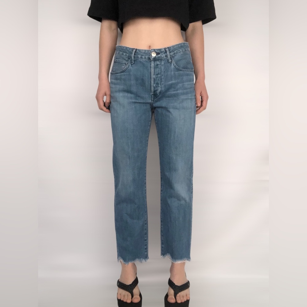3x1 M4 Distressed Straight‎ Leg Raw Hem Jeans